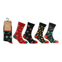 Mens 6-11 Novelty Christmas Design Socks Single Pair Pack