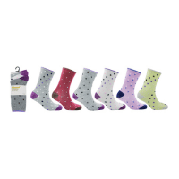 Ladies 3 Pack Casual Socks Multi Spots