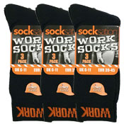 Socksation Mens Coloured Text Work Socks 3 Pack