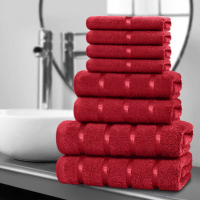 8 Piece Boston Towel Bale Set Red