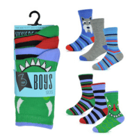 Boys Monster Face 3 Pack Design Socks