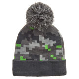 Boys Pixel Design Bobble Hat 2-6 Years
