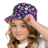 Girls Animal Printed Reversible Bucket Hat