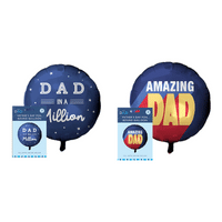 Fathers Day 18" Round Foil Balloon