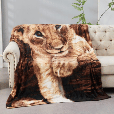 3D Throw Cute Cub 150cm x 200cm