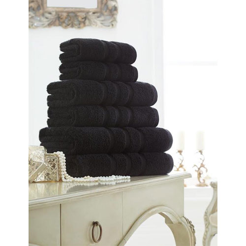 Supreme Cotton Bath Towels Black
