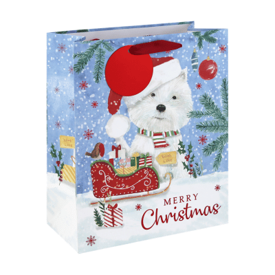 Christmas Westie Large Gift Bag