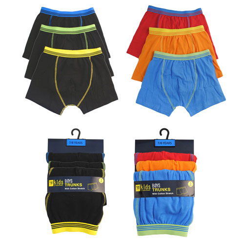 Boys Trunks With Cotton Stretch 7+ Years