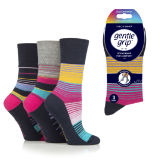 Ladies Gentle Grip Socks Stripey Vibes