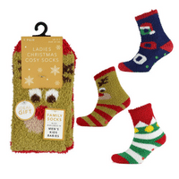 Ladies Christmas Cosy Socks Family