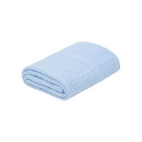 100% Cotton Baby Cellular Blanket Blue 60x90cm