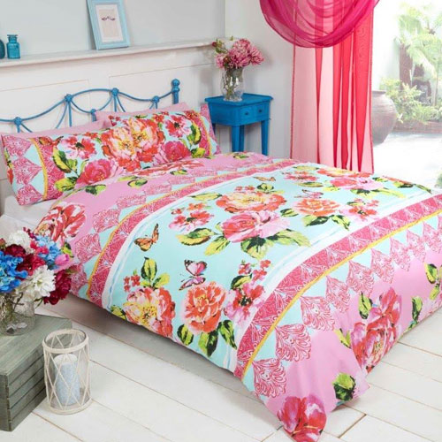Wholesale Bedding Wholesale Duvet Sets Made With Love Sanaa Pink Duvet Set A&K Hosiery UK