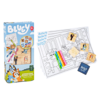 Official Bluey Wooden Stamps Activity Set