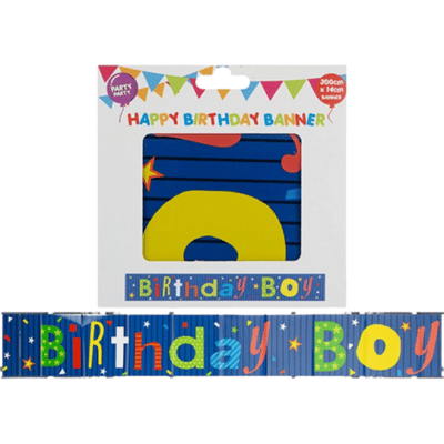 Party Party 3M Foil Banner Birthday Boy - Envelope Box