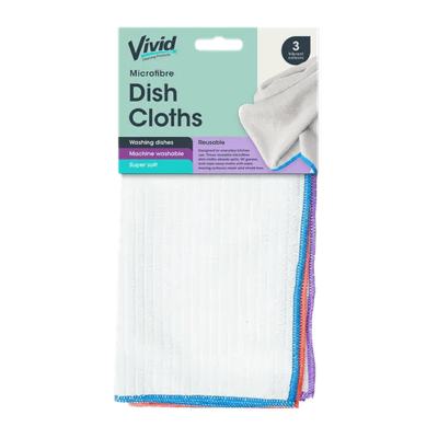 Microfibre Dish Cloths 3 Pack