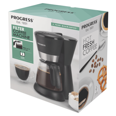 Progress Filter Coffee Machine - 1.5L Coffee Maker - Black