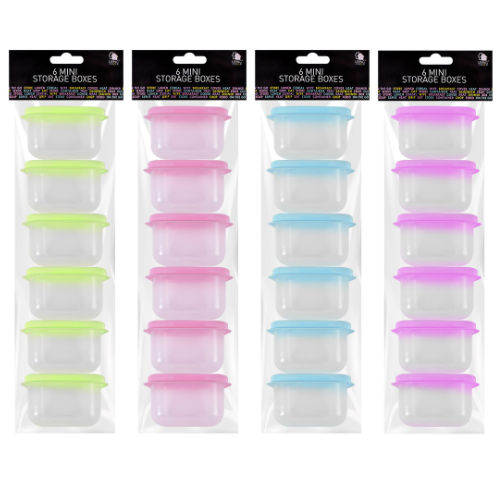 Living Colour Mini Storage Boxes 6 Pack, Wholesale Baby Feeding, Wholesale Baby Accessories, A&K Hosiery