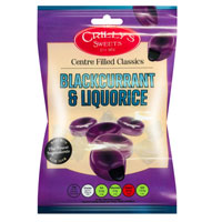 Blackcurrant And Liquorice Crillys Sweets 130g Bag
