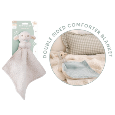 First Steps On The Farm Plush Lamb Comforter