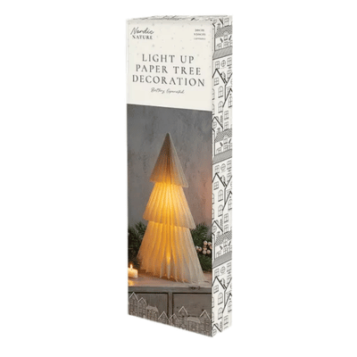 Light Up Christmas Tree Paper Decoration