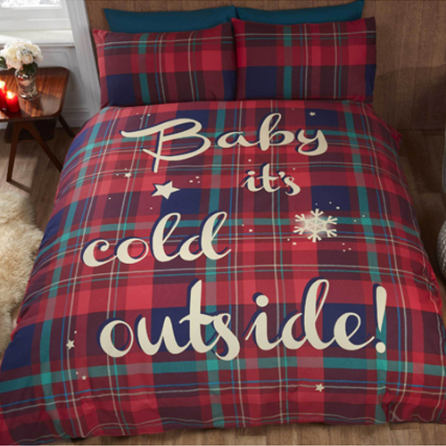Baby It's Cold Outside Red Christmas Duvet Set