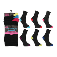 Ladies Fashion Design Socks Heel + Toe