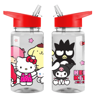 Official Hello Kitty 450ml Bottle With Pop Up Straw