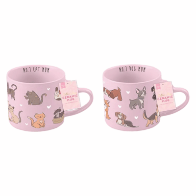 No. 1 Mum Ceramic Mug Cats & Dogs