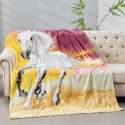 3D Throw Running Horse 150cm x 200cm