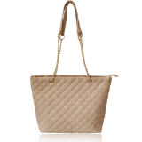 Penelope Quilted Chain Shoulder Bag Nude
