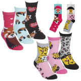 Girls 3 Pack Socks Animal Design