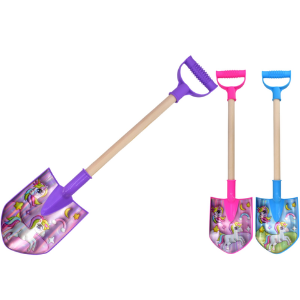 52cm Wood Shaft Spade Unicorn Designs