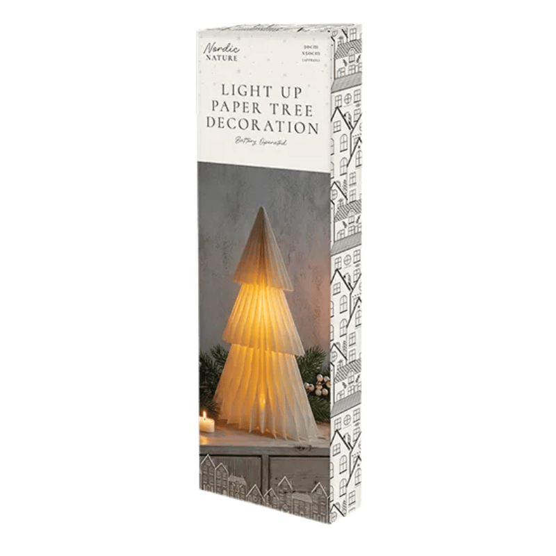 Light Up Christmas Tree Paper Decoration