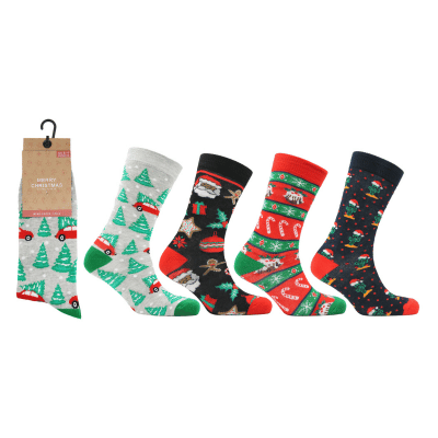 Mens Santa Socks Novelty Christmas Socks