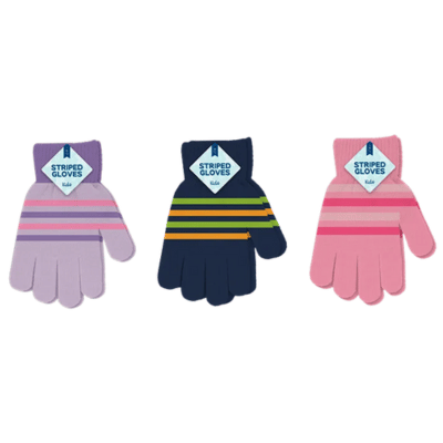 Childrens Striped Magic Gloves