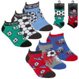 Boys Football Design Cotton Rich Trainer Socks