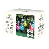 10 Solar Light Bulb String Lights Multicoloured