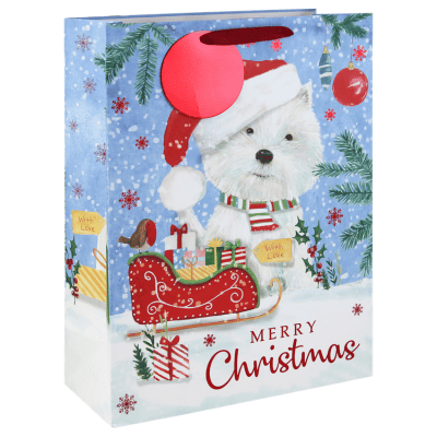 Christmas Westie X-Large Gift Bag
