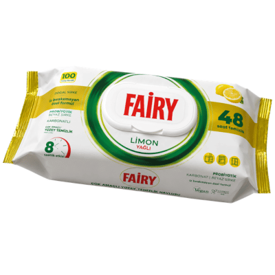 Fairy Cleaning Wipes Lemon 100 Pack