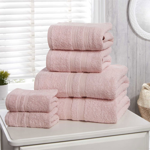 Natural Cotton Camden Bath Towels Pink