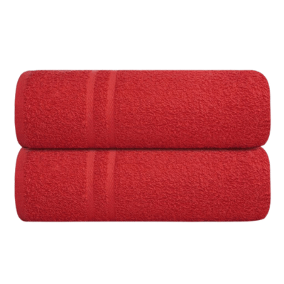 Luxury Soft Cotton Chevron Hand Towel Red