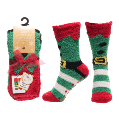 Ladies Christmas Cosy Socks Family
