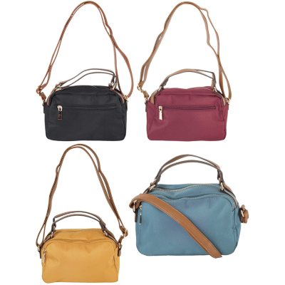 Ladies On Trend Double Zip Compartment Bag