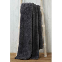 Soft and Cosy Teddy Blanket Throw Charcoal 200x240cm