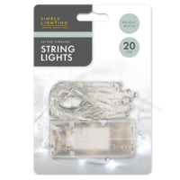 20 LED Lights Bright White Battery Operated