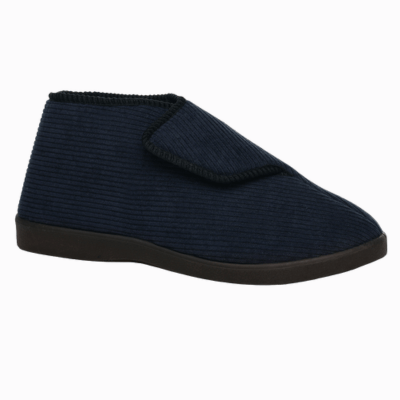Mens Cord Easy Access Slipper - Navy