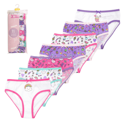 Girls 7 Pack Briefs - Favourite Things
