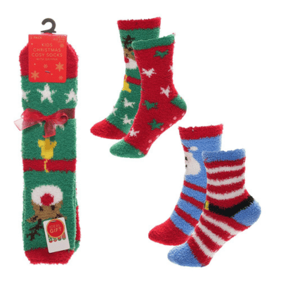 Kids 2 Pack Christmas Cosy Socks