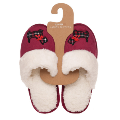 Ladies Scottie Dog Mule Slipper