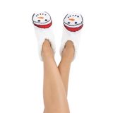 Xmas Snowman Slipper Socks Cream